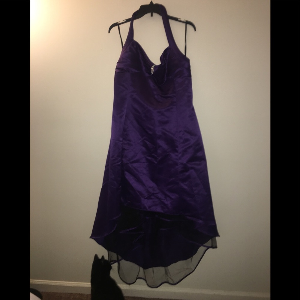 Formal High-Low Halter Dress - Picture 2 of 4